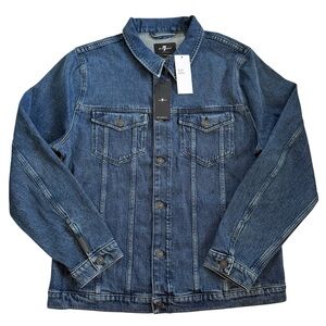 NWT $278🔥 7 For All Mankind 7FAM Classic Long Sleeve Denim Jean Jacket Size XL